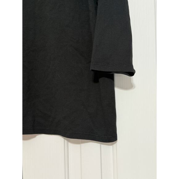 Eddie Bauer Black 3/4 Sleeve V-Neck T-Shirt, Size XXLT - Picture 4 of 6